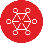 Icon in a red circle